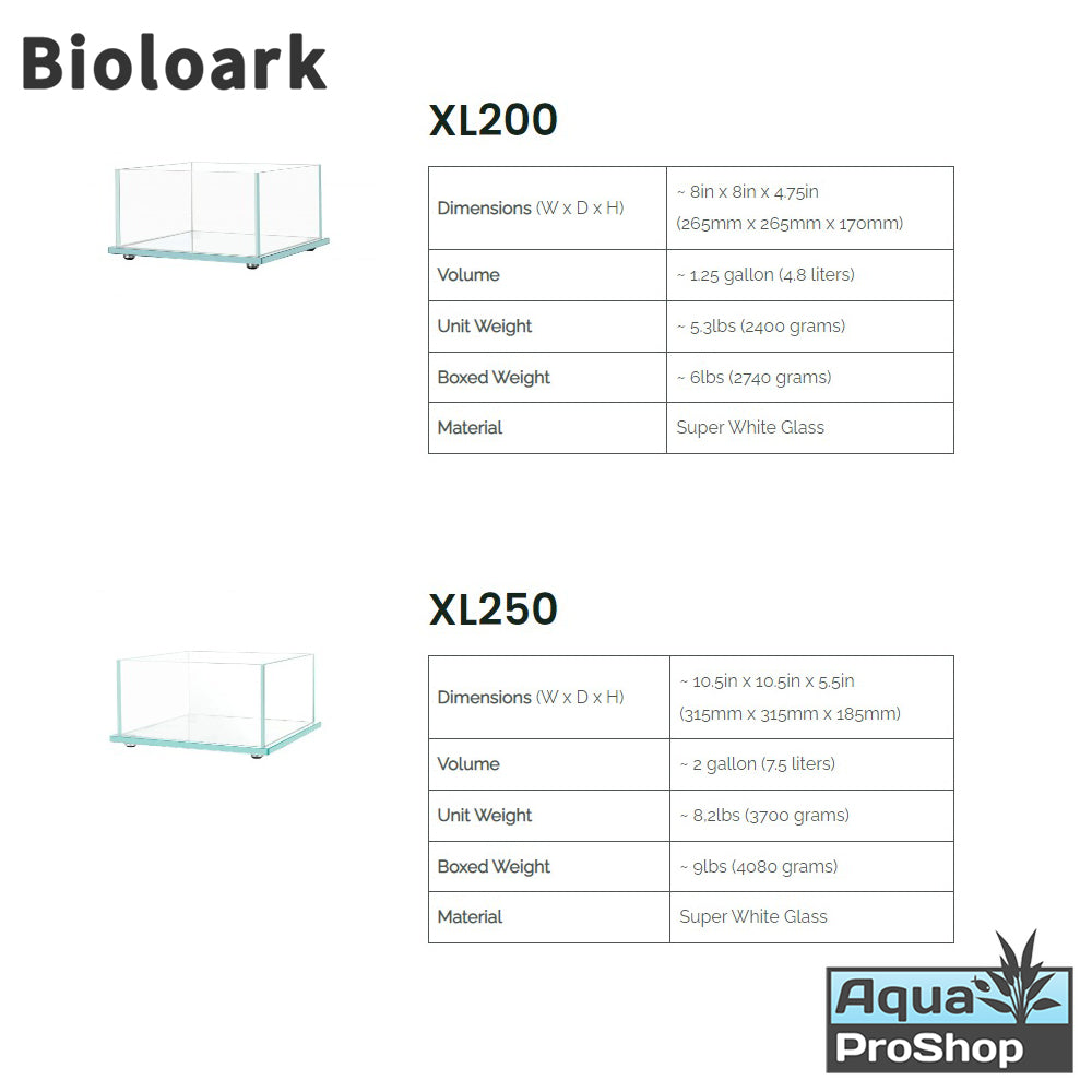 Bioloark XL Series Table Aquarium ตู้กระจกทรงเตี้ยสำหรับเลี้ยงปลา ไม้น้ำ เทอราเรี่ยม