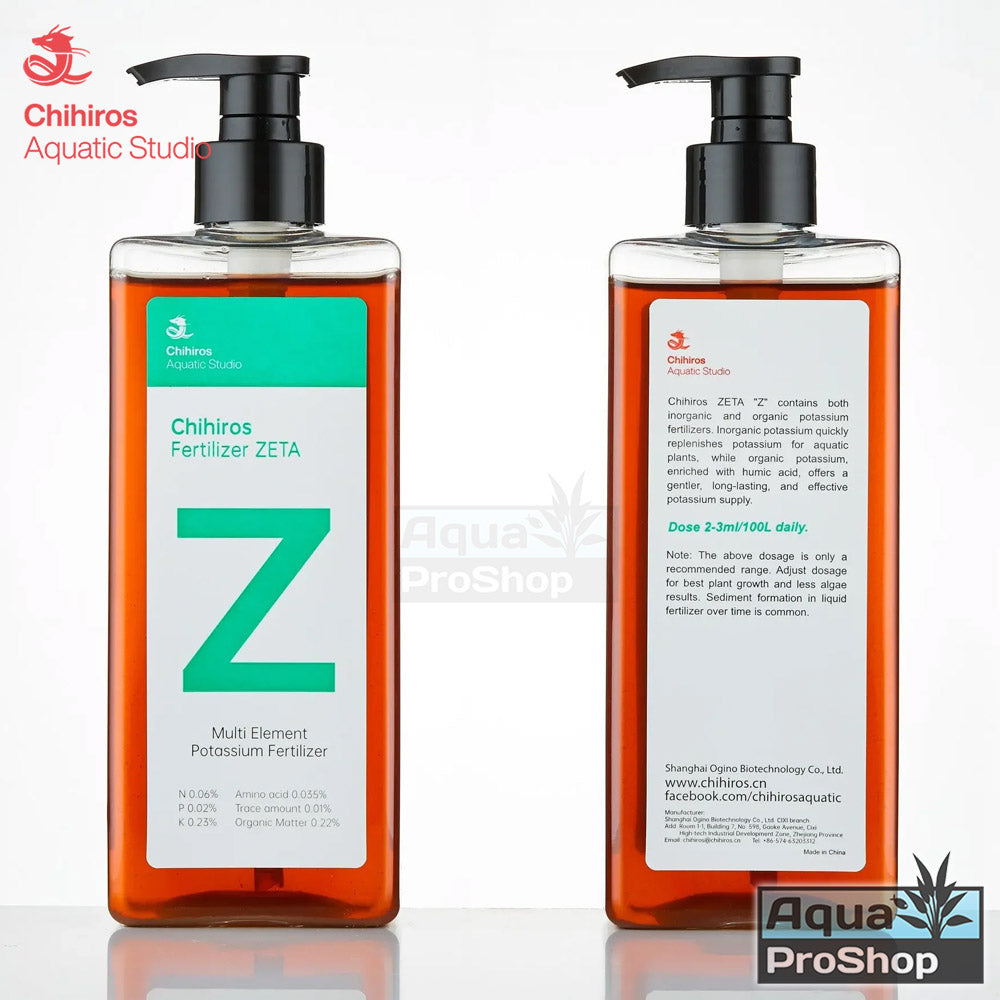 ผลิตภัณฑ์ดูแลตู้ไม้น้ำ Chihiros Zeta Fertilizers ปุ๋ยตู้ไม้น้ำ ปุ๋ยไม้น้ำ ยากำจัดตะไคร่ ขนาด 450ml