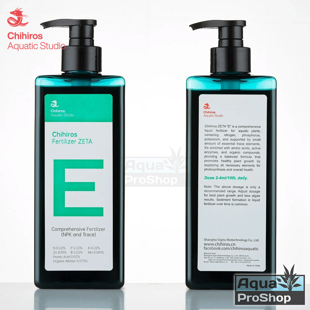 ผลิตภัณฑ์ดูแลตู้ไม้น้ำ Chihiros Zeta Fertilizers ปุ๋ยตู้ไม้น้ำ ปุ๋ยไม้น้ำ ยากำจัดตะไคร่ ขนาด 450ml