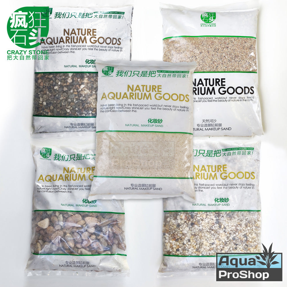 Crazy Stone Natural Sand and Gravel 1kg ทรายและกรวดตบแต่งตู้ไม้น้ำ ขนาดถุง 1 กิโล