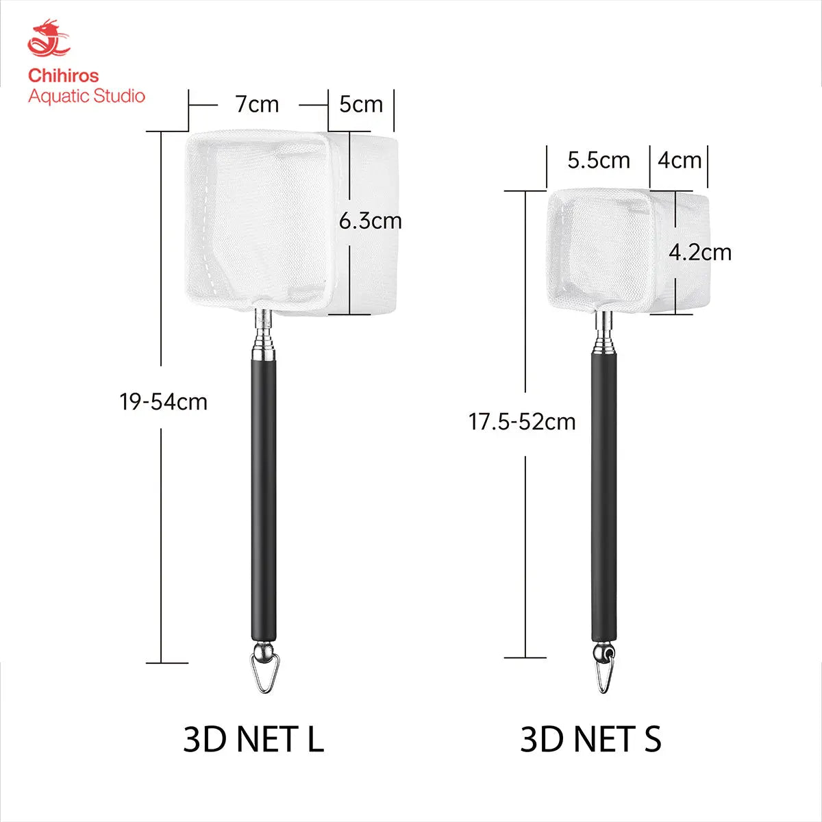 Chihiros 3D Net กระชอนตักกุ้งและปลาเล็กทรง 3 มิติ
