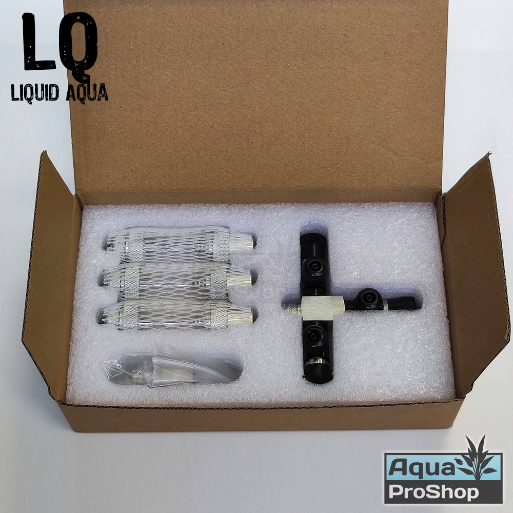 Liquid Aqua CO2 Splitter 2 and 3 way LQ ตัวแยกคาร์บอนไดออกไซด์ 2 และ 3 ทางพร้อมตัวนับฟอง