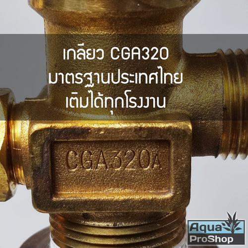 ถังคาร์บอนไดออกไซด์ CO2 อลูมิเนียม สำหรับตู้ไม้น้ำขนาด 1-3 กิโล Liquid Aqua