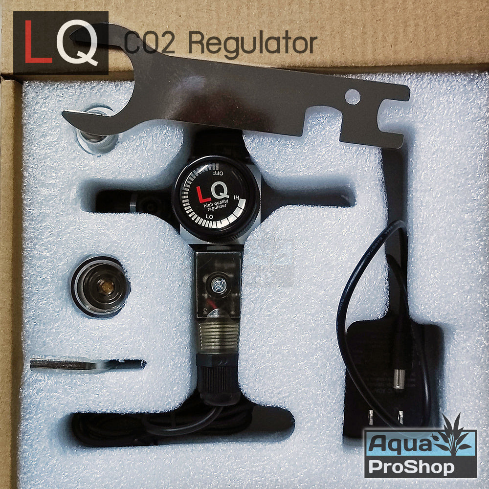 Liquid Aqua CO2 Regulator เร็กกูเลเตอร์สำหรับระบบถังคาร์บอนไดออกไซด์พร้อมโซลินอยด์วาล์ว แถมตัวนับฟอง