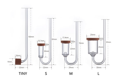 Chihiros Nano CO2 Diffuser ตัวละลายคาร์บอน CO2 ดิฟ นาโน 4 แบบ