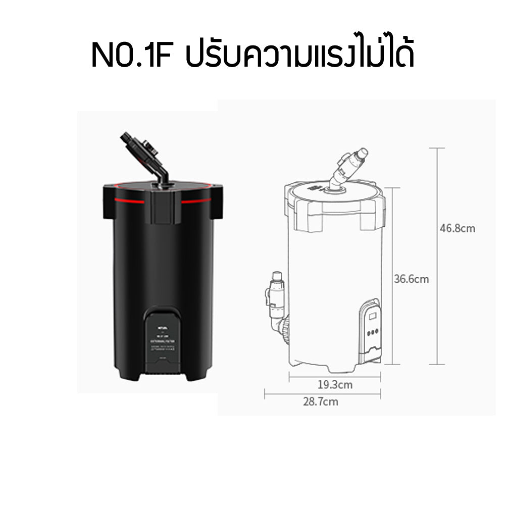 Netlea NO.1S NO.1F กรองนอกสำหรับตู้ปลาและตู้ไม้น้ำ เสียงเงียบพลังแรงสูง