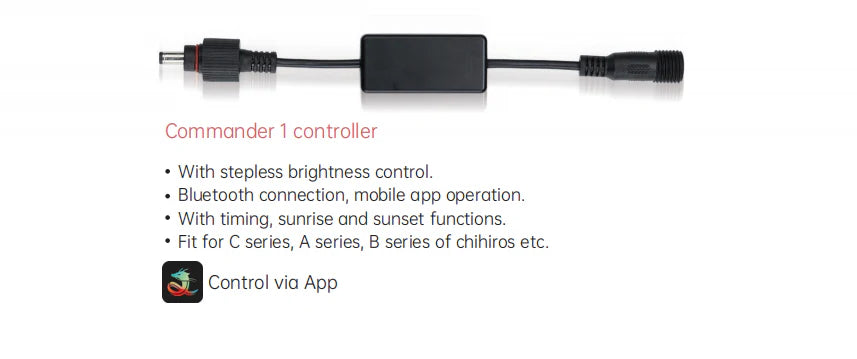 อุปกรณ์เสริมควบคุมไฟ Chihiros A C S ซีรี่ย์ผ่านบลูทูธ Chihiros New Commander 1